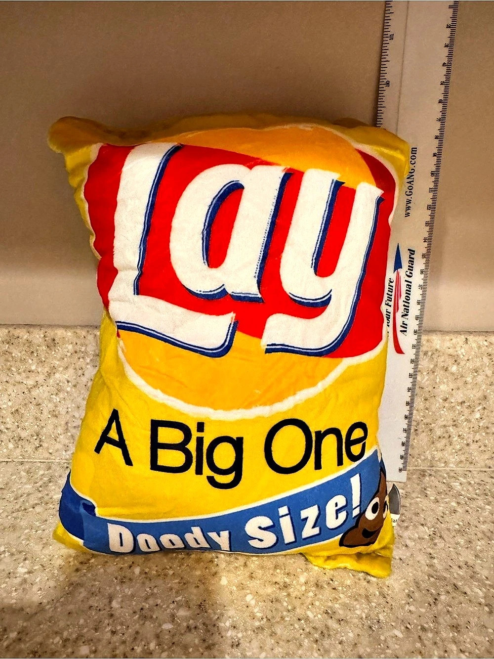 Doody Lay A Big One! Doodle Size! Funny Gag Plush Pillow New